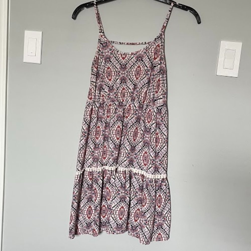 Mossimo Supply Co | Patterned Scoop Neck Dress | Open Back | XS